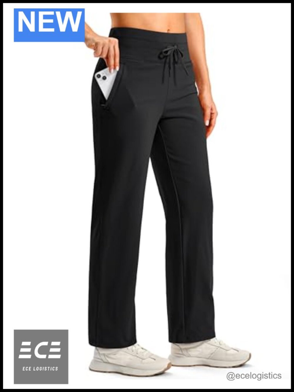 Fleece Lined Straight Leg Pants High Waisted Winter